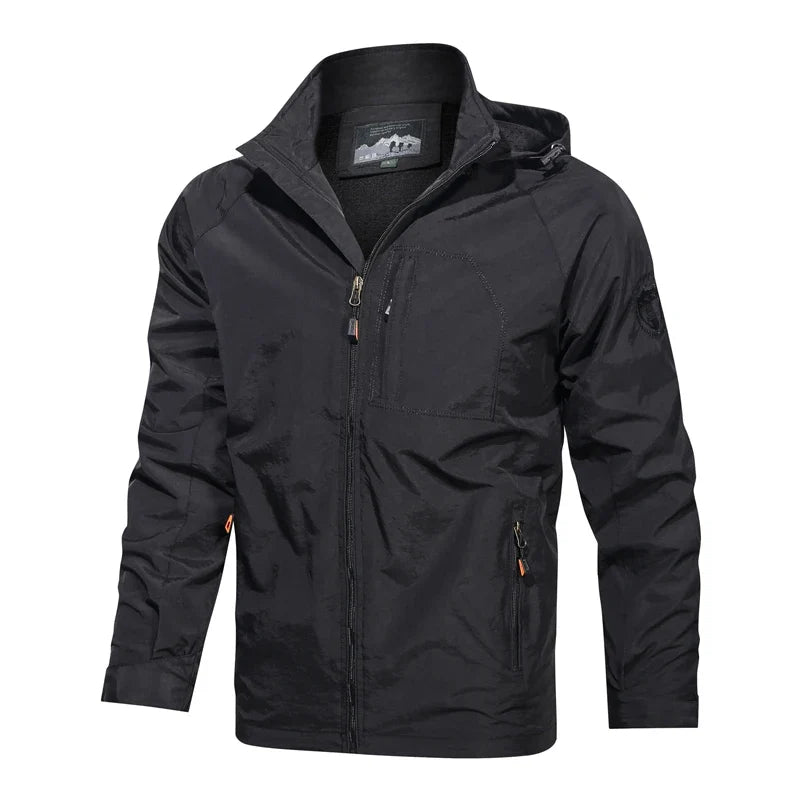 Men’s Outdoor Hiking Jacket - Breathable Waterproof Windbreaker for Camping, Trekking and Travel