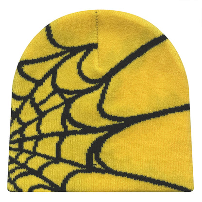 Y2K Spider Web Knit Hat - Unisex Outdoor Sports Fashion Beanie for Men & Women