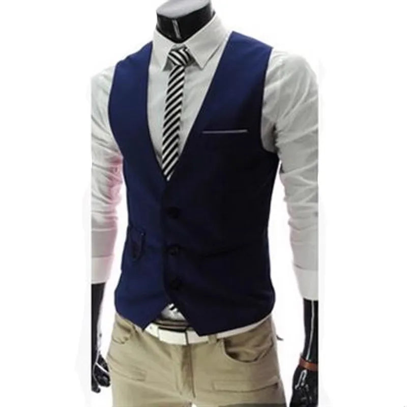 2023 New Arrival Men's Dress Vest - Slim Fit Suit Waistcoat, Casual Sleeveless Formal Business Jacket