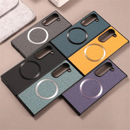 Magnetic Phone Case - Solid Color Shockproof Magsafe Wireless Charging Cover for Samsung Galaxy Z Fold 7/6/5/4/3