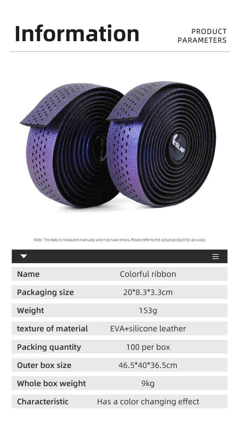 ESLNF Colorful Thickened Anti-Slip Handlebar Tape – Anti-Vibration Comfort Road Bike Bar Wrap