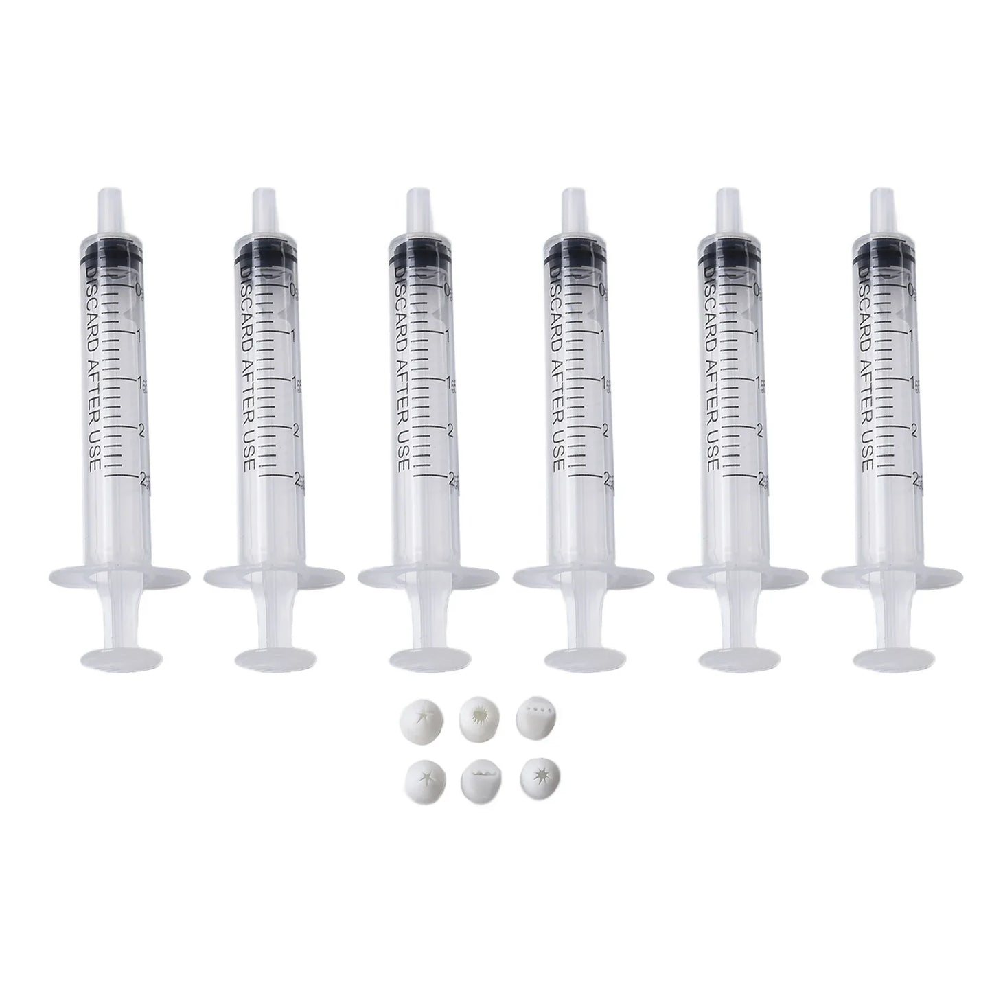 6PCS Mini Cake & Dessert Nozzles Set – Press Tools for Clay, Milk Cream, and Food Decoration