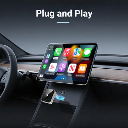 XUDA 2-in-1 Wired & Wireless CarPlay Android Auto Adapter – USB Dongle Smart Mini Box for OEM Car Stereo, Plug & Play Bluetooth
