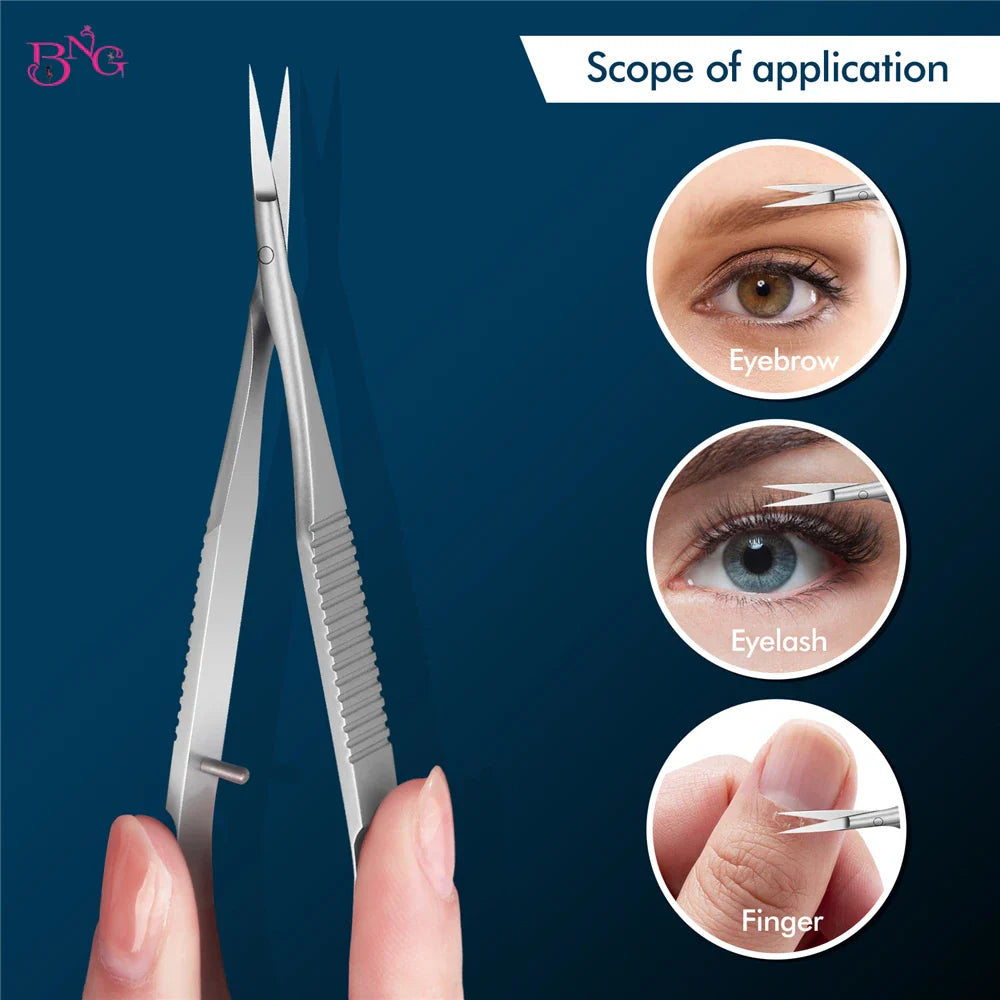 BNG Stainless Steel Cuticle Nipper & Dead Skin Remover Pliers – Straight Manicure & Eyebrow Scissors Beauty Tools