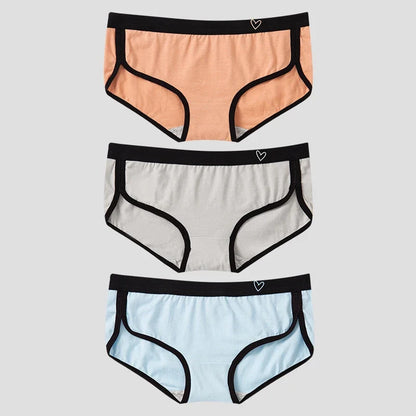 BANNIROU 3Pcs Women’s Cotton Briefs - Soft Breathable Low-Rise Sports Fitness Panties & Everyday Lingerie Underwear