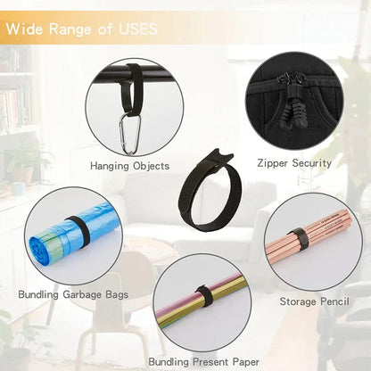 100PCS Reusable Nylon Cable Ties – Adjustable Cable Organizer Straps for Wire, Mouse & Earphone Management