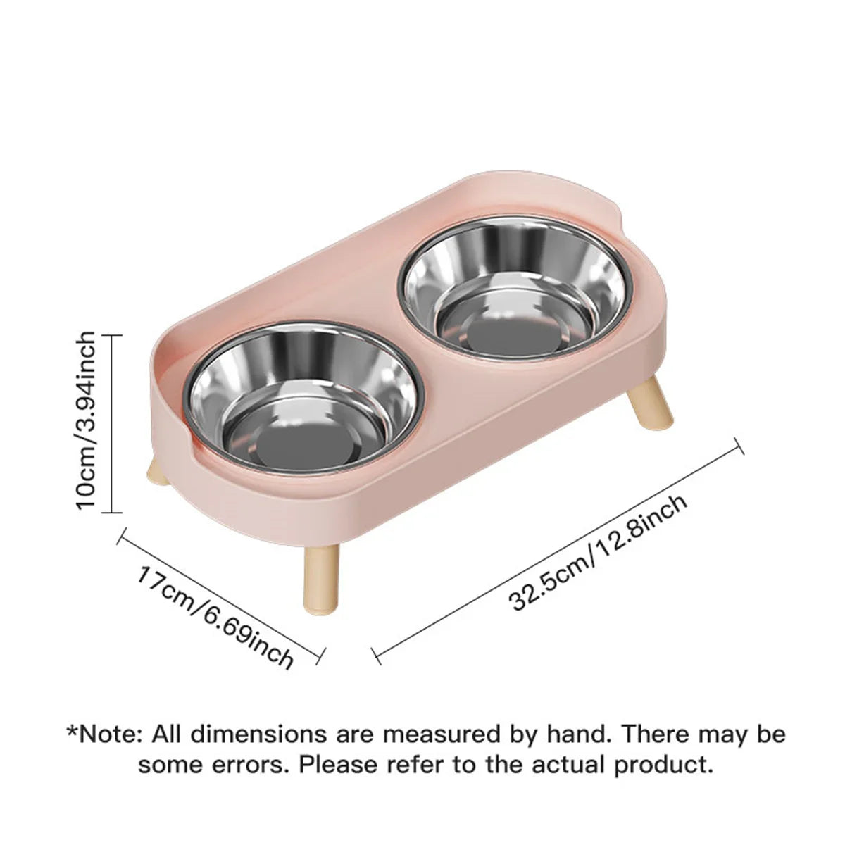 Colorful Dopamine Pet Double Bowl – Stainless Steel Large Capacity Cat & Dog Feeding & Water Dish Fashion Pet Bowl Set