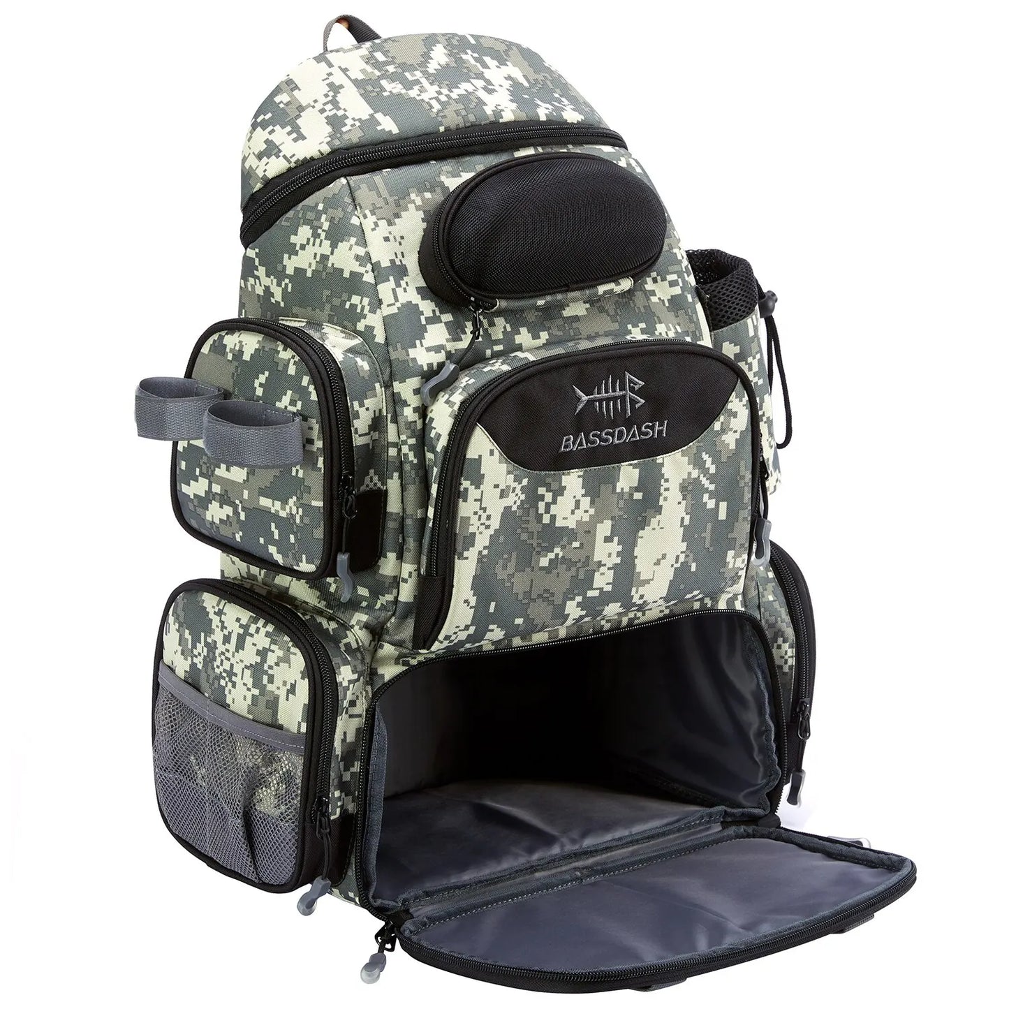 Bassdash Fishing Tackle Backpack – Lightweight Multifunctional Tactical Bag with Tackle Box