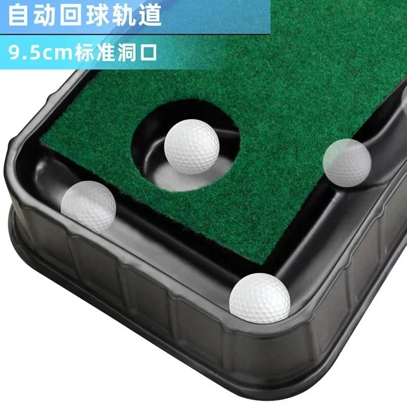 Golf Putting Practice Mat – Realistic Home Training to Improve Stroke and Lower Scores
