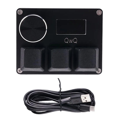 SayoDevice OSU Keyboard O3C | Rapid Trigger Hall Magnetic Red Switches with Knob & Screen, Copy-Paste Shortcut