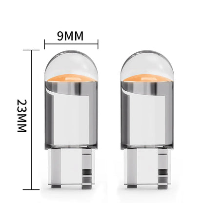 10/50pcs W5W LED T10 Car Light - COB LED Glass, 6000K White Auto License Plate Lamp, Dome, Read & DRL Bulb for 12V Automobiles