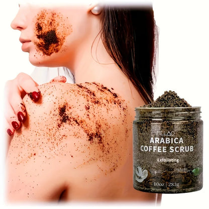 MELAO Arabica Coffee Scrub - Natural Exfoliating Body Scrub with Dead Sea Salt & Moisturizing Coffee Skin Care Formula