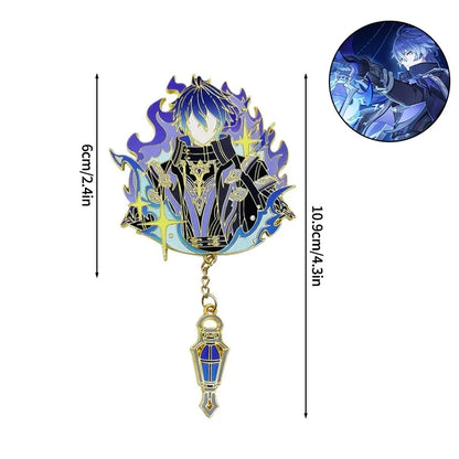 Honkai Star Rail & Genshin Impact Metal Brooch Pins - Cyrene Phainon Flins Columbina Kawaii Cosplay Badges Fan Gift