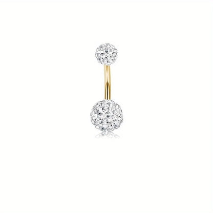 Drperfect 14G Belly Button Ring - Surgical Steel Short Navel Piercing Jewelry Pack for Women