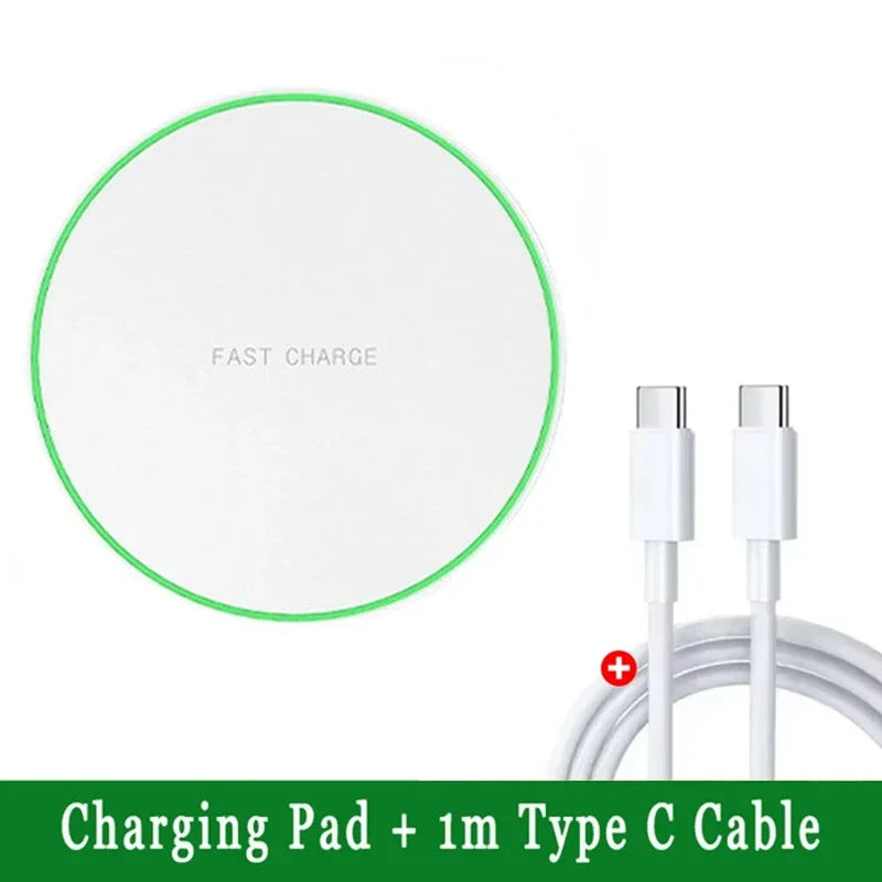 Wireless Phone Charger Stand - Fast Charging Pad Dock for iPhone 16/15/14/13/12/11, Samsung & Xiaomi