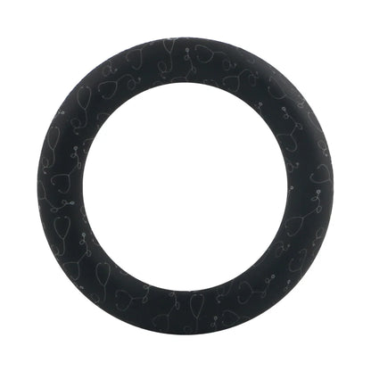 Kovict Silicone Ring Pendant Blanks - 65mm Round Printed Rings for DIY Jewelry & Craft Making