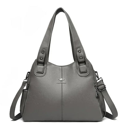 Luxury Women’s Leather Casual Tote Bag – High Quality Large Shoulder & Crossbody Handbag
