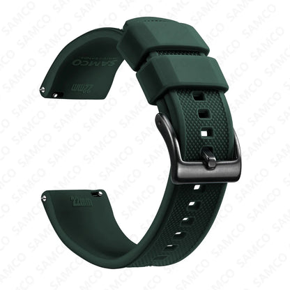 Premium Silicone Watch Band - Quick Release Rubber Replacement Strap for 18mm 20mm 22mm Watches