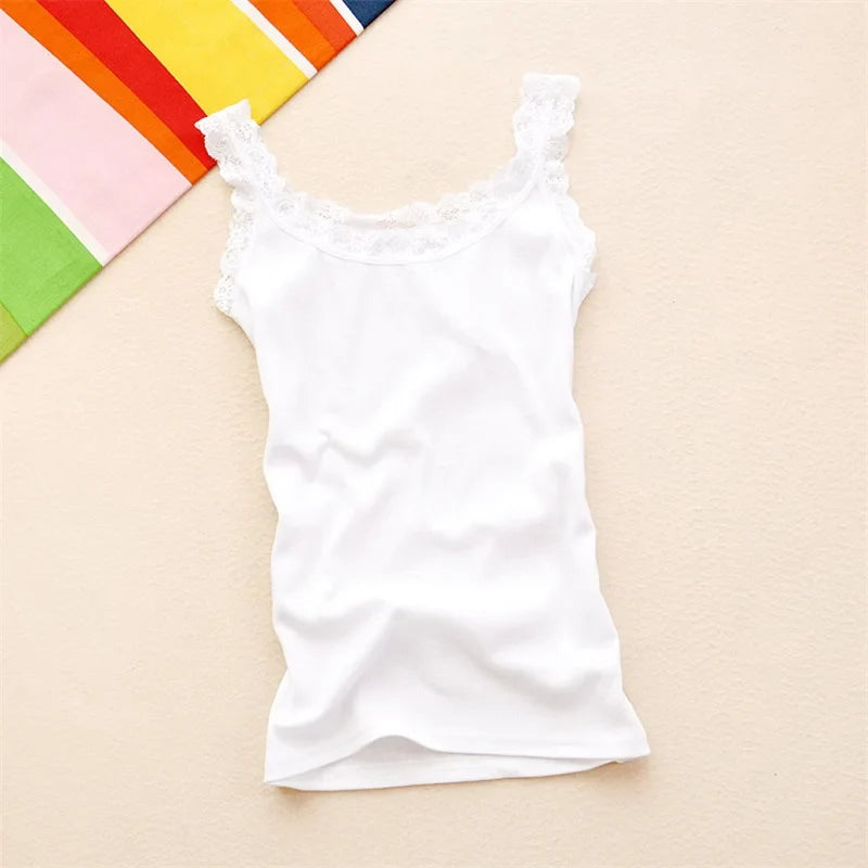 Women’s Summer Bodycon Sleeveless Tank Top – Sexy Lace Patchwork Slim Fit Camisole Vest Casual Fashion Tee Top