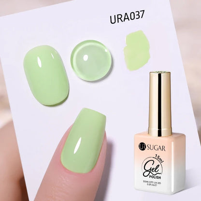 UR SUGAR 15ml Jelly Gel Polish - Milky White Translucent UV Soak Off Nail Art Varnish