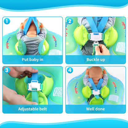 Baby Swimming Float with Canopy – Inflatable Infant Floating Ring, Kids Swim Pool Accessory, Summer Bathing Toy