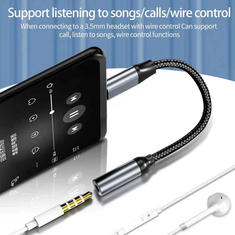USB Type C to 3.5mm Aux Adapter - Type-C to 3.5mm Jack Audio Cable Converter for iPhone 15, Samsung Galaxy S21 Ultra, S20