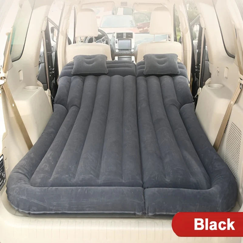 Universal Car Inflatable Travel Mattress - Back Seat Sleeping Bed with Pillow for Camping & Outdoor Comfort
