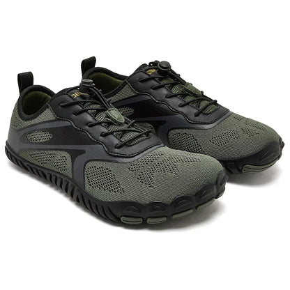 HOBIBEAR Unisex Barefoot Wide Toe Sneakers – Zero Drop Outdoor Running & Beach Walking Shoes with Elastic Band