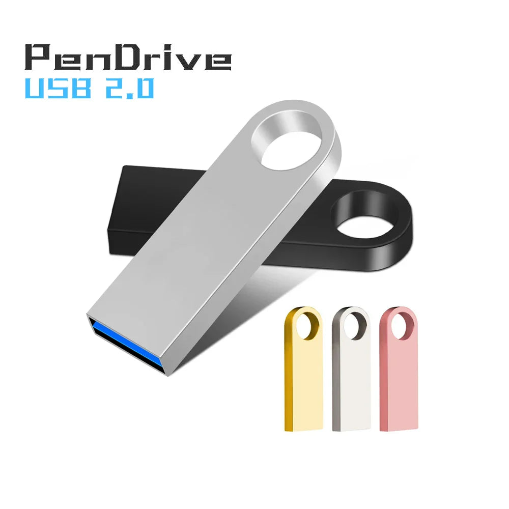 USB Flash Drive – Metal Pen Drive 4GB to 128GB Memory Stick, High-Speed USB Stick