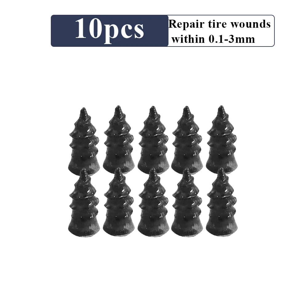 10/30pcs Car & Motorcycle Tyre Repair Rubber Nail Set – Universal Tire Puncture Repair Tool for Cars, Trucks & Bikes