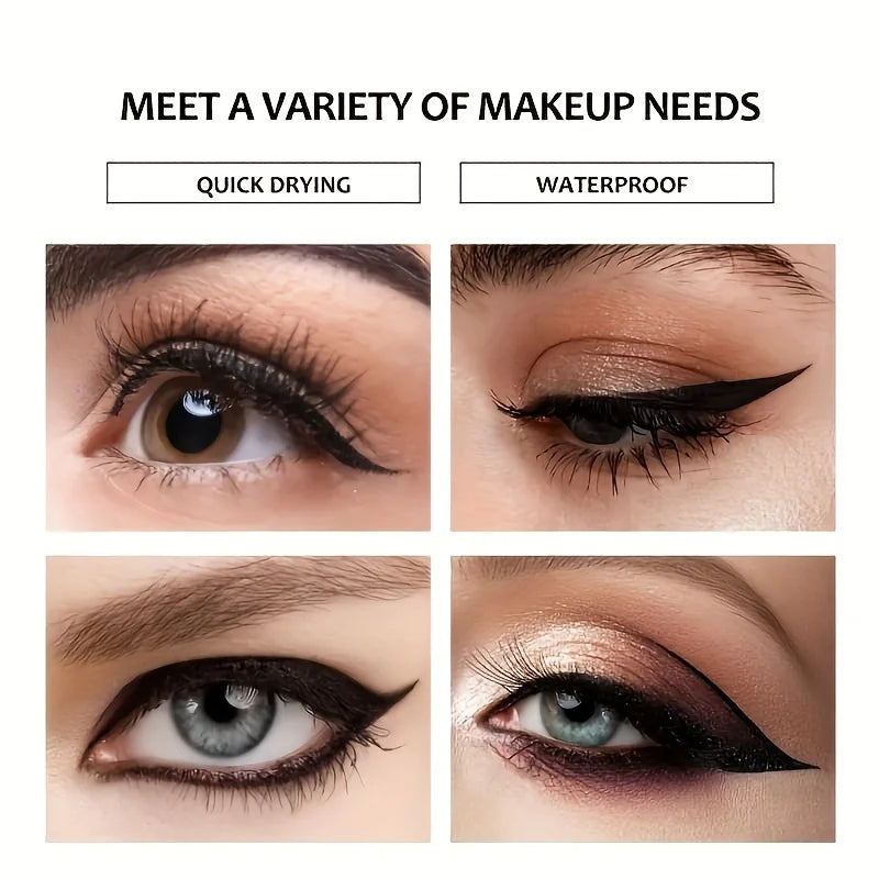 Quick-Dry Waterproof Eyeliner Pen – Long-Lasting Matte Eye Liner, Smudge-Proof Makeup