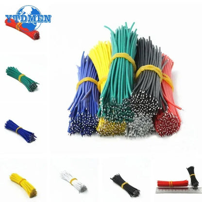 100/120PCS Tin-Plated Jumper Wires - 24AWG/26AWG 6-Color Breadboard PCB Wire DIY Electronics Kit