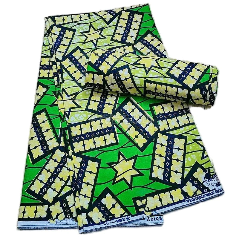 High Quality African Wax Print Fabric - 100% Cotton Soft Ankara Real Wax Fashion Material