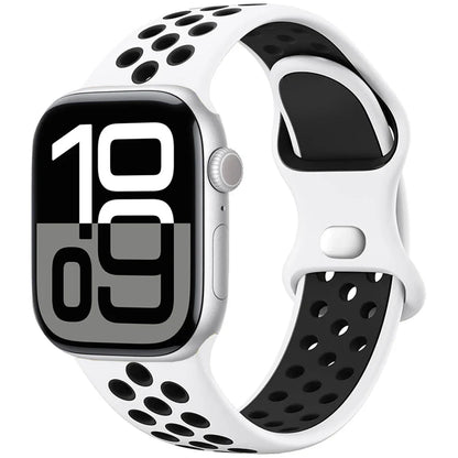 Silicone Apple Watch Strap - Breathable Wristband for Watch 11/10/9/8/7 Ultra 3/2 SE Series 49mm-41mm