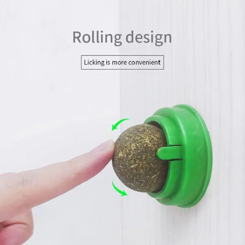 Natural Catnip Scratching Post – Wall Sticker and Ball Toy for Cats, Therapeutic Healthy Pet Products for Scratching and Play