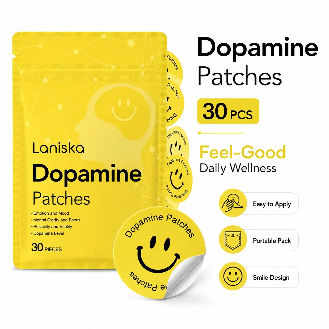 30pcs Pink Body Care Patches - Gentle Comfortable Daily Use for Men & Women