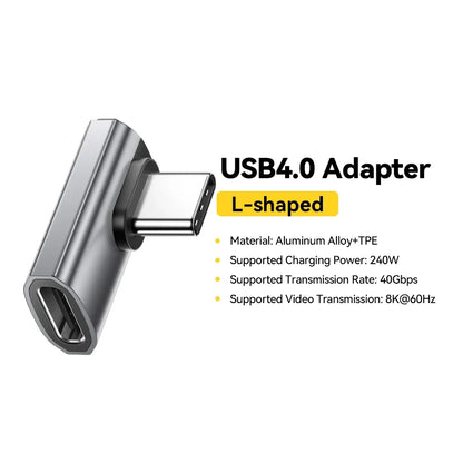 Essager USB4.0 OTG Adapter - 40Gbps 240W Fast Charging USB-C Converter with 8K 60Hz Support