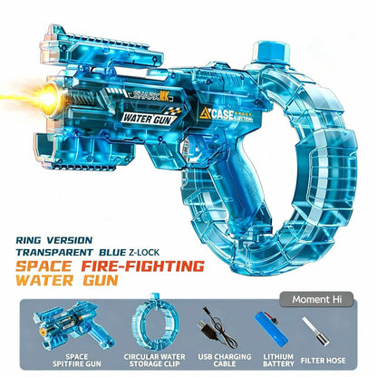 Electric Water Gun Toy - Automatic Sensor Light Recoil Simulation Outdoor Beach Toy for Kids
