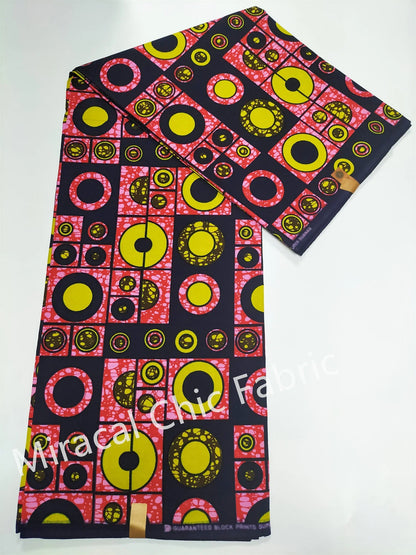 Guaranteed Veritable African Real Wax Fabric - 100% Cotton High Quality Ankara Pagne 6 Yards Nigerian Women’s Style Dress Material