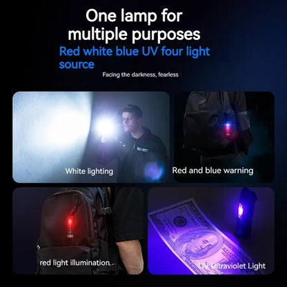 PHILIPS EDC LED Flashlight - Rechargeable Mini Keychain Light for Camping, Hiking & Self-Defense