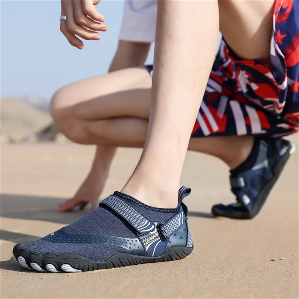 Men & Women Five-Finger Water Shoes – Quick-Dry Non-Slip Barefoot Aqua Sneakers for Swimming & Outdoor