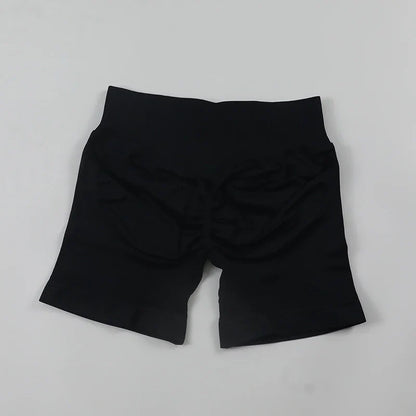 Impact Seamless Scrunch Bum Yoga Shorts – Low Ribbed Waistband, High Stretch Workout & Running Gym Shorts