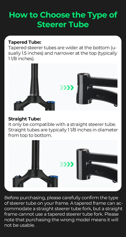 BOLANY Bike Air Fork – 27.5/29inch, 120mm Travel, Lightweight Magnesium Alloy Oil Air Suspension with Quick Release