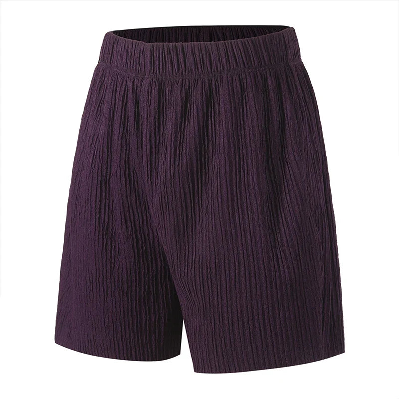 Women's 5-Point Sports Shorts - Elastic Waist Casual Summer Running Pants with Pockets