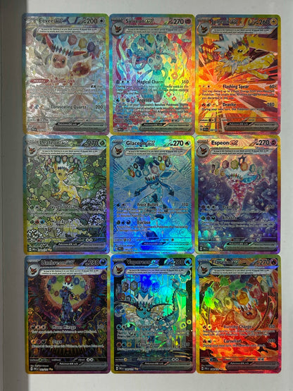 PTCG Sv8 Eeveelution 151 Trading Cards - Umbreon, Sylveon, Leafeon, Eevee, Flareon, High-Quality Anime Game Collectibles