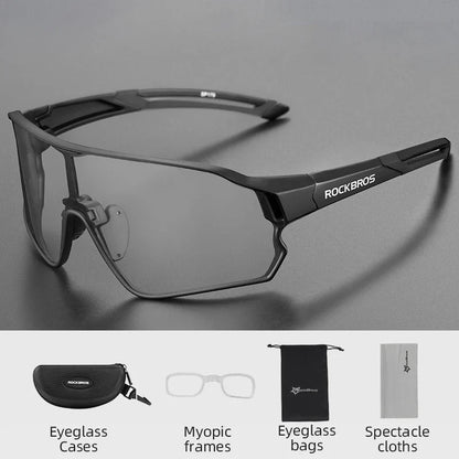 ROCKBROS MTB/Road Bike Glasses – UV400 Polarized Photochromic Cycling Eyewear