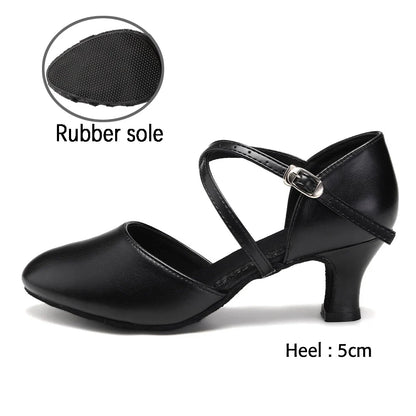 DKZSYIM Women’s Dance Shoes - Latin Tango Jazz Party Dancing Shoes with Lace-Up Closure, Suede Sole, Closed Toe & Microfiber Leather, 7 Colors
