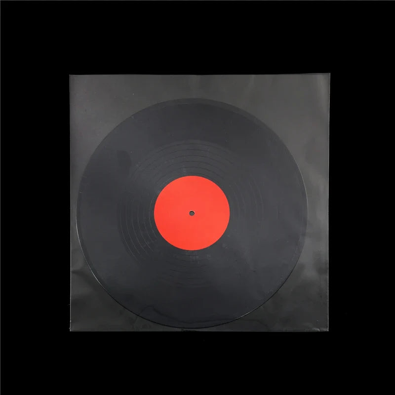 50PCS OPP Gel Recording Protective Sleeves – Self-Adhesive Vinyl Record Bags for Turntable, 32.3cm x 32cm