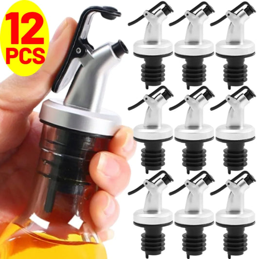 Leak-Proof Oil Bottle Stopper - Food Grade Sauce Nozzle Liquor Dispenser Wine Pourer & Kitchen Seasoning Tool