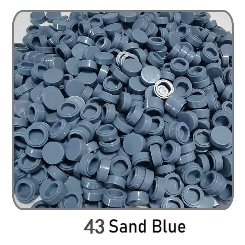 1000Pcs 1x1 Round Building Blocks Set - 52 Color DIY Creative Educational Bricks Compatible with 98138 Toy Kits for Kids